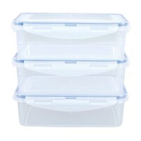 GOURMETmaxx Frischhaltedosen 1l transparent/blau Klick-it...