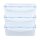 GOURMETmaxx Frischhaltedosen 1l transparent/blau Klick-it rechteckig 3er-Set inkl. Deckel A-Ware