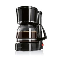 Kochwerk Kaffeemaschine 750W, schwarz 0,6l mit Glaskanne...