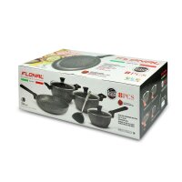 [PLISET08PZ] 8PC SET PIETRA LAVICA INDUCTION FLONAL A-Ware