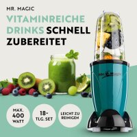 GOURMETmaxx Mr. Magic Standmixer | 18-teiliges Mixer-Set...