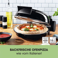 GOURMETmaxx Elektrischer Pizza-Ofen | 1800 W, bis zu...