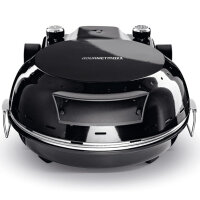 GOURMETmaxx Elektrischer Pizza-Ofen | 1800 W, bis zu 420°C | Mit Pizzastein, Temperatureinstellung & Timer-Funktion | ⌀ 30 cm | Schwarz