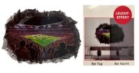 [8315] FCB Wandtattoo 3D nachtleuchtend Allianz Arena,...