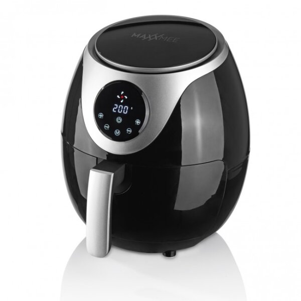 MAXXMEE Hei&szlig;luft-Fritteuse Digital 3l 1300W schwarz/silber