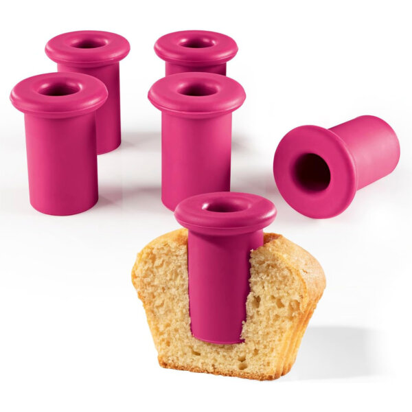 CUCAP Silikonausstecher | Backf&ouml;rmchen | Perfekte Aussparungen f&uuml;r professionelle Muffins und Cupcakes | 6er-Set