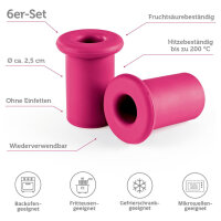 CUCAP Silikonausstecher | Backf&ouml;rmchen | Perfekte Aussparungen f&uuml;r professionelle Muffins und Cupcakes | 6er-Set