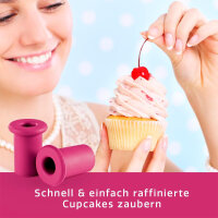 CUCAP Silikonausstecher | Backf&ouml;rmchen | Perfekte Aussparungen f&uuml;r professionelle Muffins und Cupcakes | 6er-Set