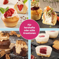 CUCAP Silikonausstecher | Backf&ouml;rmchen | Perfekte Aussparungen f&uuml;r professionelle Muffins und Cupcakes | 6er-Set