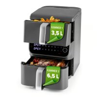 GOURMETmaxx Hei&szlig;luft-Fritteuse Doppelkorb vertikal...