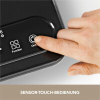MAXXMEE Kochplatte Induktion | Intuitive Sensor-Touch-Bedienung | 8 einstellbare Leistungsstufen, 6 Automatik-Programme | Schwarz