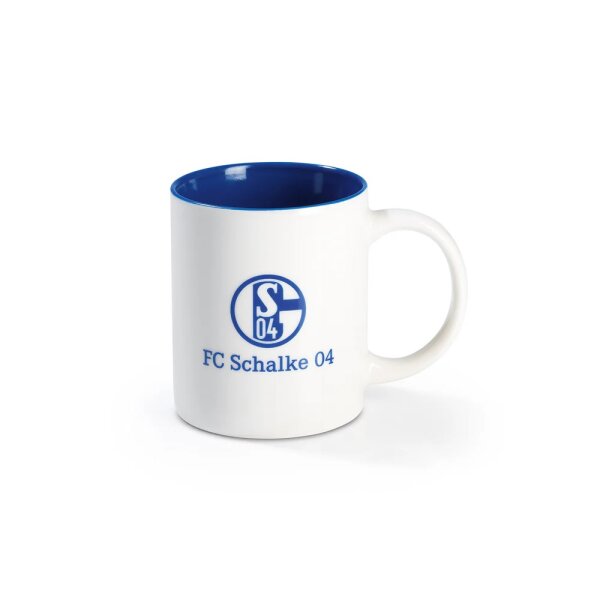 [0937] S04 Kaffeebecher 350ml, blau/wei&szlig; mit Logo A-Ware