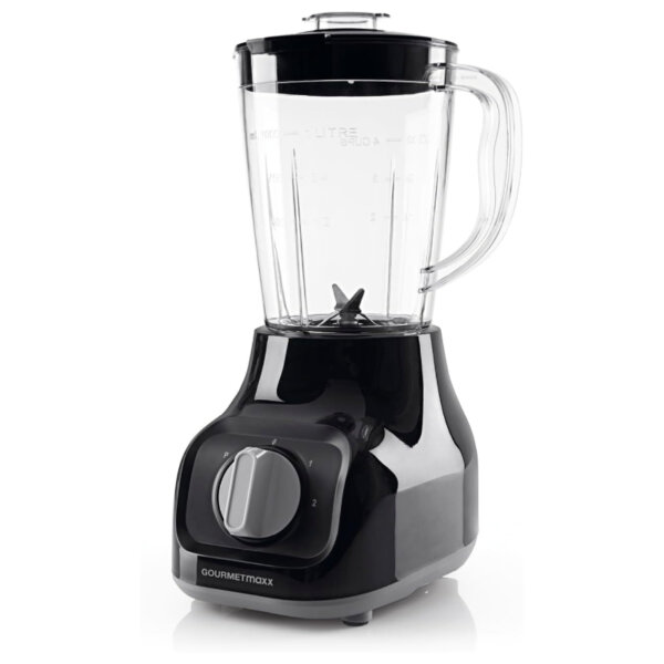 GOURMETmaxx Standmixer | Mit 4 Edelstahlklingen, 2 Geschwindigkeiten | 350 W | 22.000 U/min | Schwarz
