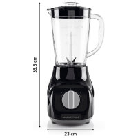 GOURMETmaxx Standmixer | Mit 4 Edelstahlklingen, 2...