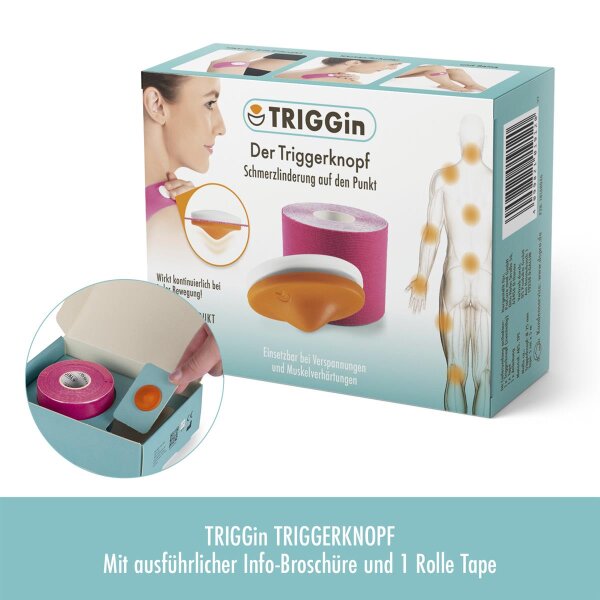 TRIGGin Triggerknopf 25mm orange mit pinkem Tape