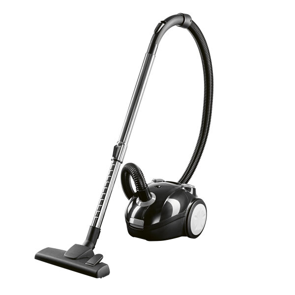 CLEANmaxx Bodenstaubsauger | 800W, 15kPa | Mit wiederverwendbarem Staubbeutel | 2in1 D&uuml;se, Mini Polsterd&uuml;se, & Kombi Aufsatz | Schwarz