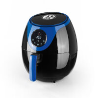 S04 Hei&szlig;luft-Fritteuse | 3 Liter | Timer-Funktion und automatische Abschaltung | Touch-Display | 6 Programme | Schwarz/Blau