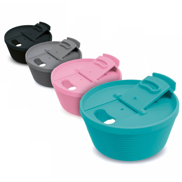 UDO® Mehrweg-Deckel | Wiederverwendbar, Lebensmittelecht & Spülmaschinengeeignet | Für Tassen mit Ø 72-82 mm