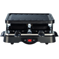 CUISINE EDITION Raclette-Grill | Für 4 Personen | Mit Antihaftbeschichtung und Cool-Touch-Griffen | Schwarz