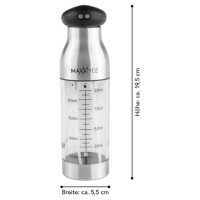 MAXXMEE 2-in-1 Sprühflasche | 2 seperate Füllkammern je bis 90 ml Volumen | BPA-frei | Edelstahl, Glas