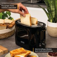 TZS First Austria Toaster, wei&szlig;, 7 Stufen, Warmhalte- und Auftaufunktion, inkl. Kr&uuml;melschale