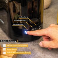 TZS First Austria Toaster, wei&szlig;, 7 Stufen, Warmhalte- und Auftaufunktion, inkl. Kr&uuml;melschale