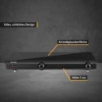 TZS First Austria Keramik-Kochfeld | Doppel-Kochplatte | 2 Kochplatten | Infrarot | 19 cm Durchmesser, einstellbare Temperatur | f&uuml;r Umzug, Camping, Unterwegs, Ferienwohnung