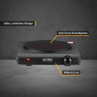 TZS First Austria Infrarot Kochplatte, Glaskeramik mit...