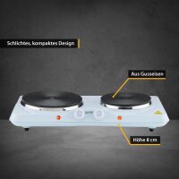 TZS First Austria Kochplatte, elektrisches Kochfeld aus Gusseisen, Herdplatten f&uuml;r Zuhause, Thermostat mit 5 Temperaturstufen