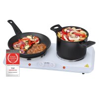 TZS First Austria Kochplatte, elektrisches Kochfeld aus Gusseisen, Herdplatten f&uuml;r Zuhause, Thermostat mit 5 Temperaturstufen