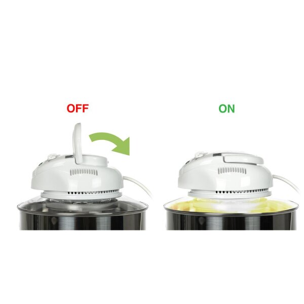 TZS First Austria Halogenofen, 1400 Watt, wei&szlig; 17 Liter mit Erweiterungsring Mini-Ofen Halogenofen und Glassch&uuml;ssel