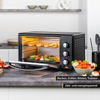 TZS First Austria Minibackofen schwarz| Unter-Oberhitze...