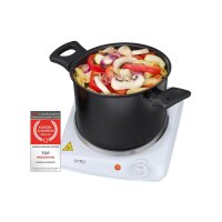 TZS First Austria Kochplatte einzeln | Gusseisen | Wei&szlig;