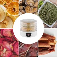 TZS First Austria D&ouml;rrger&auml;t, D&ouml;rrautomat, mit 24h-Timer und Temperaturregler 35-70 &deg;C, 5 Etagen, BPA Frei, Obst-trockner D&ouml;rrapparat mit Zeitschaltuhr, wei&szlig;