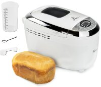 TZS First Austria Brotbackautomat, 1250g, 12 Automatik-Programme, 2 Knethaken, Teig-, Marmelade- und Glutenfrei-Programm, Br&auml;unungsgrad, Startverz&ouml;gerung