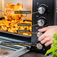 TZS First Austria Mini-Backofen mit Kochplatten |...