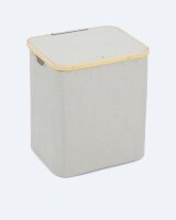 [452865001] CLV Wäschetruhe Bambus, hellgrau A-Ware