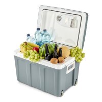 TZS First Austria K&uuml;hlbox 40 Liter, mit Rollen, Trolly, W&Auml;RMT + K&Uuml;HLT, Thermo-Elektrische K&uuml;hlbox 12 Volt und 230 Volt, tragbarer Mini-K&uuml;hlschrank | f&uuml;r Auto und Camping