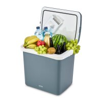 TZS First Austria K&uuml;hlbox 32 Liter, Fassungsverm&ouml;gen 25 Liter | 12 Volt & 230 Volt  elektrisch | Gro&szlig;e mobile K&uuml;hltruhe f&uuml;r Auto, LKW | K&auml;ltebox f&uuml;r Camping, Festivals & Reisen | mit Warmhaltefunktion