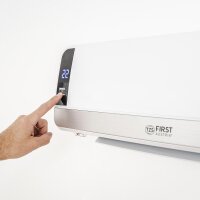 TZS First Austria Wandheizger&auml;t Keramik, Heizelement 2000 Watt, 12-Stunden-Timer, 2 Heizstufen, Wandmontage, Thermostat-Funktion, &Atilde;&oelig;berhitzungsschutz, wei&szlig;