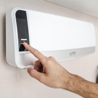 TZS First Austria Wandheizger&auml;t Keramik, Heizelement 2000 Watt, 12-Stunden-Timer, 2 Heizstufen, Wandmontage, Thermostat-Funktion, &Atilde;&oelig;berhitzungsschutz, wei&szlig;