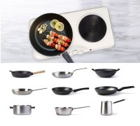 TZS First Austria Kochplatte, elektrisches Kochfeld aus Gusseisen, Herdplatten f&uuml;r Zuhause, Camping & Reisen, Thermostat mit 5 Temperaturstufen, in Wei&szlig;