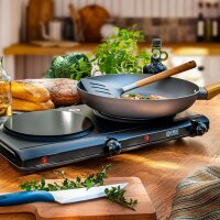 TZS First Austria Keramik-Kochplatte, elektrisch, mobil, Zusatzofen, 1 Kochfeld, 19 cm Durchmesser, einstellbare Temperatur bis 400 &deg; C