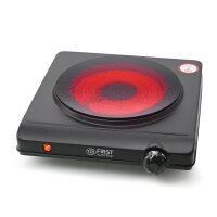 TZS First Austria Keramik-Kochplatte, elektrisch, mobil, Zusatzofen, 1 Kochfeld, 19 cm Durchmesser, einstellbare Temperatur bis 400 &deg; C