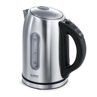 TZS First Austria Edelstahl Wasserkocher 2200W, 1,7 L, Temperatureinstellung 60-100 Grad, Warmhaltefunktion, Kalkfilter, verdecktes Heizelement, LED Beleuchtungsfarbe