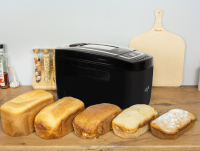TZS First Austria Brotbackautomat mit 2 Knethaken 900-1200g | Marmelade und Teig-Programm | Glutenfrei-Programm | Einstellbarer Br&auml;unungsgrad | Startverz&ouml;gerung-Funktion 800W 12 Automatikprogramme