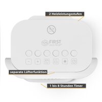 TZS First Austria 2000W Standheizl&uuml;fter mit Timer, Fernbedienung und Digitalanzeige, Oszillierender Raumheizer, Hei&szlig;- und Kaltlufterzeuger