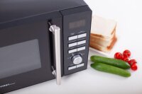 TZS First Austria -  20 Liter leistungsstarke Mikrowelle 1400 Watt mit Grillfunktion 1000 Watt | Pizza und Kaffee-Programm, Kapazit&auml;t 20 Liter, 5 Programme, schwarz