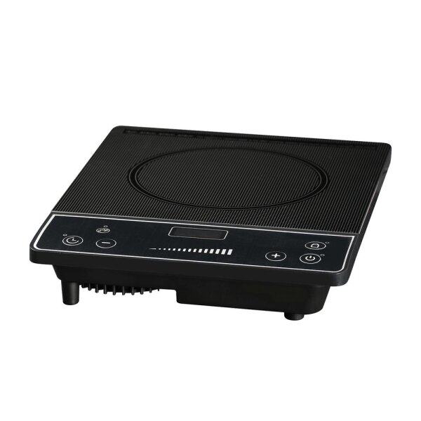 TZS First Austria Infrarot Kochplatte einzeln, Glaskeramik mit Infrarot-W&auml;rme, 2000 W, mobiles Kochfeld, silber-schwarz