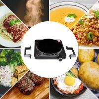 TZS First Austria Infrarot Kochplatte, Glaskeramik mit Infrarot-W&auml;rme, 1500 W, mobiles Kochfeld, silber-schwarz